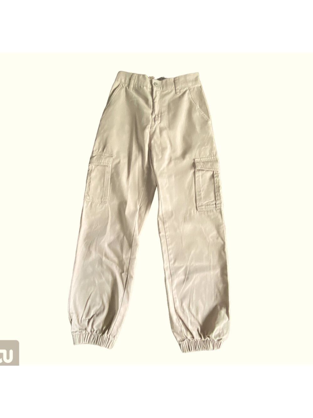 Aero Beige High Rise Cargo Baggy Joggers XS